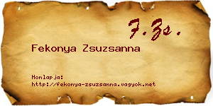 Fekonya Zsuzsanna névjegykártya