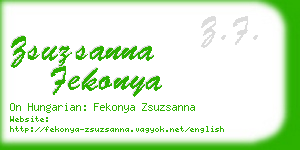 zsuzsanna fekonya business card